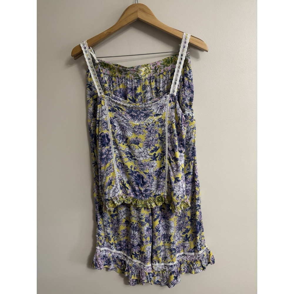 Anthropologie Pajamas Floral Pattern SET Pants Tank Camisole Size Small - Picture 2 of 13
